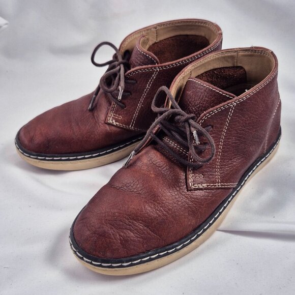 Johnston & Murphy Chukka Boots Boys 1 M McGuffey Brown Leather - Picture 1 of 9